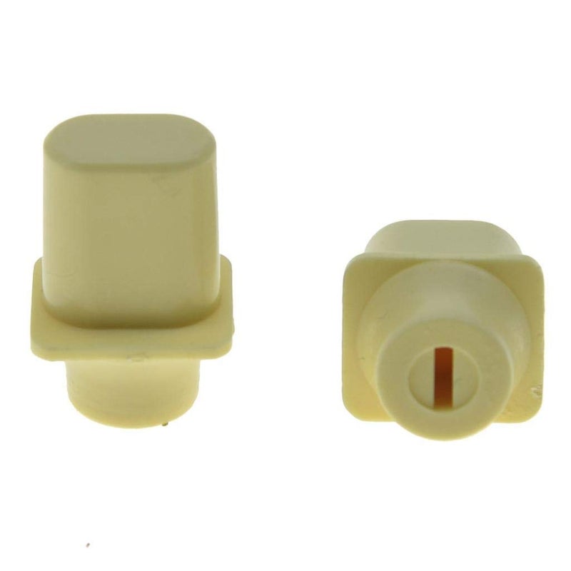 KAISH Pack of 2 Ivory Vintage Top Hat Switch Tip 3 Way or 4 Way Pickup Selector Switch Knobs for USA Tele/Telecaster - Image 1